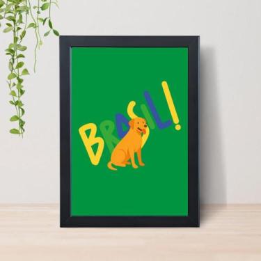 Imagem de Quadro Brasilidades Arte Brasileira A4 C/ Moldura e Vidro 07 Cor: Pret