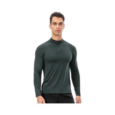 Imagem de Camiseta De Corrida Masculina Slim-Fit De Secagem Rápida Com Zíper Fro