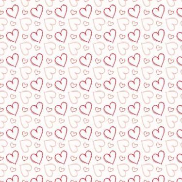 Imagem de Papel De Parede Corações Desenho A Lápis Autocolante Lavável