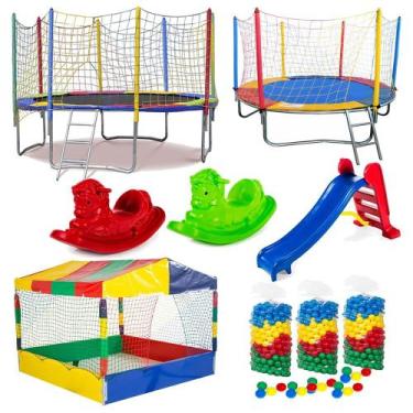 Imagem de Pula Pula 3,05m Resistente + Pula Pula 2,30m Nacional + Piscina de Bol