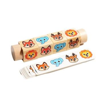 Imagem de Quebra-Cabeça De Dinossauro De Madeira Montessori, Brinquedo De Blocos