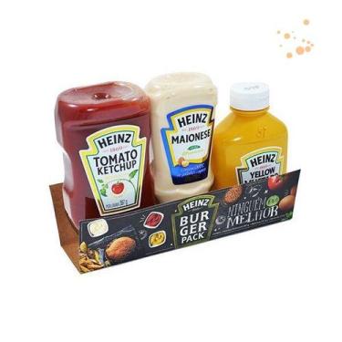Imagem de Ketchup Heinz, Maionese Heinz e Mostarda Heinz, Kit 03 unid