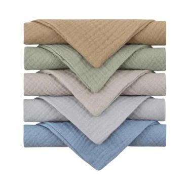 Imagem de Toalhas De Bebê Macias E Absorventes 5 Peças De Algodão Gaze Para Rost