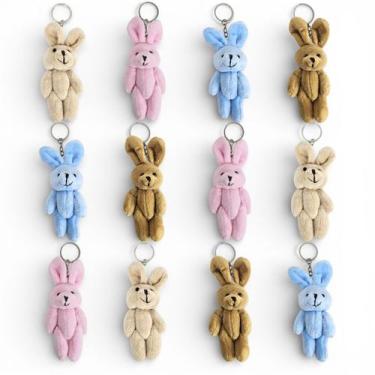 Imagem de Kit 12 Mini Coelho Páscoa Em Pé Coelhinho Pelúcia Presente - MultiA, S