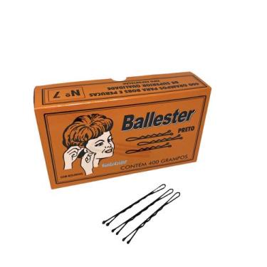 Imagem de Grampos de Aço Ballester Nº7 Preto Caixa com 400 unidades