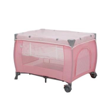 Imagem de Berço Pbb Desmontável Rosa de 0 a 15kg