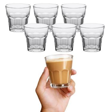 Imagem de Kit 6 Copo Vidro Shot Dose Aperitivo Tequila Cachaça 148ml - CLICK HOU