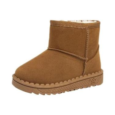 Imagem de Botas De Neve Infantis De Inverno Com Plataforma De Pelo Grosso, Calça