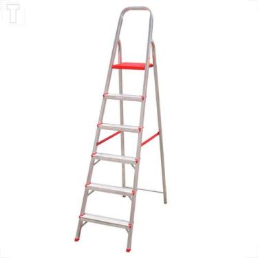 Imagem de Escada botafogo aluminio residencial 6 degraus