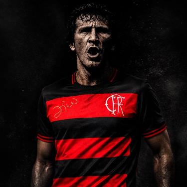 Imagem de Camisa Flamengo Retrô Zico CRF Street Masculina-Masculino