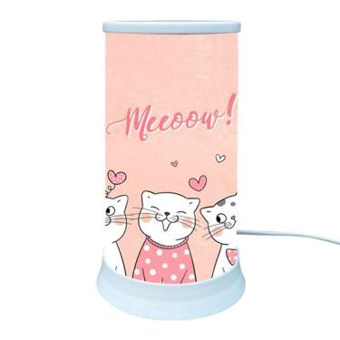 Imagem de Luminária De Mesa Hug Cute Meow Cat