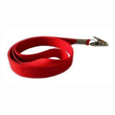 Imagem de Cordão Para Crachá Com Jacaré Vermelho 12mm Cassmar 10un