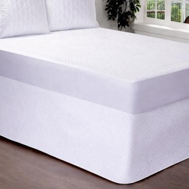 Imagem de Saia para Cama Box Matelassê (Solteiro/Casal/Queen) - Protetor com Caimento Elegante