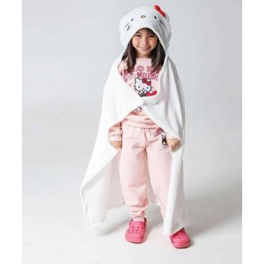 Imagem de Manta Infantil Capuz Bordado Hello Kitty Branco-04130 - Sanrio, UN, Br