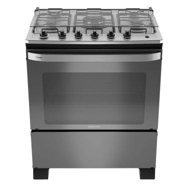 Imagem de Fogão 5 Bocas a Gás Itatiaia Itachef com Mesa de Inox Acendimento Automático Reflecta Fumê Bivolt