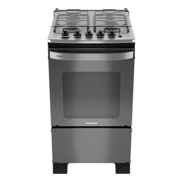 Imagem de Fogão 4 Bocas a Gás Itatiaia Itachef com Mesa de Inox Acendimento Automático Reflecta Fumê Bivolt