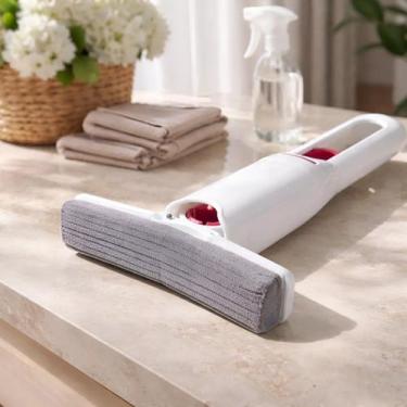 Imagem de Mini Mop Rodo Esfregão Dobrável de Limpeza Multiuso Portátil Branco - 