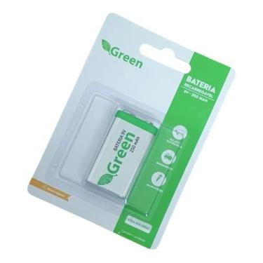 Imagem de Pilha Recarregável Bateria 9v 250mah - Ideal Brinquedos GP - Green