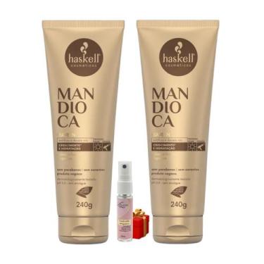Imagem de Kit 2 Leave in Haskell Creme De Pentear Cavalo Mandioca 240gr + Presen