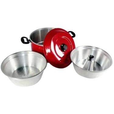 Imagem de Conjunto 6X1 Cozimento A Vapor Continental Vermelho (3Pçs)