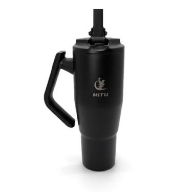 Imagem de Copo Térmico MITU Preto com Alça Inteligente Transformável  Tudo em Ca