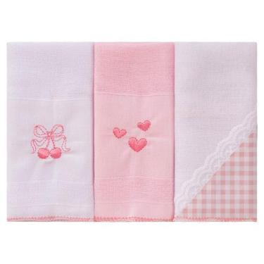 Imagem de Pano de Boca para bebê 34 cm x 40 cm Bublim, Ursa Laços