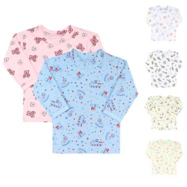 Imagem de Camiseta Bebê Com Manga Longa Estampada Enxoval 100% Algodão - Koala B