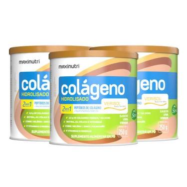 Imagem de Kit 3 Colágeno Hidrolisado Verisol Uva Verde 250g Maxinutri