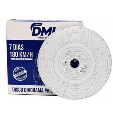 Imagem de DISCO TACOGRAFO SEMANAL 7 DIAS 180KM Cx 10 CONJUNTOS DML - THEGA DML