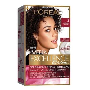 Imagem de Coloração Imédia Excellence L'Oréal Paris 3 Castanho Escuro-Unissex