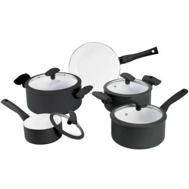 Imagem de Conjunto de Panelas Hercules PA300-5PPR - Antiaderente 5 Peças