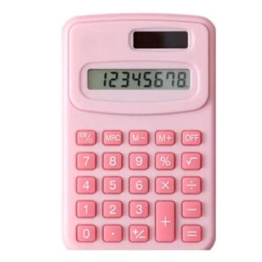 Imagem de Calculadora De Mesa Bolso Mini Portátil Com 8 Dígitos - Home, ROSA