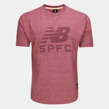 Imagem de Camisa New Balance São Paulo Concentração 2025, Bordô, G