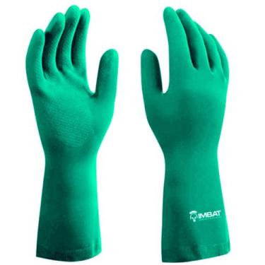 Imagem de Luva De Latex Forrada Verde N7 Multiuso Limpeza Geral - Imbat