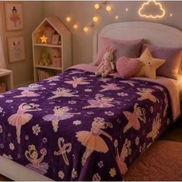 Imagem de Cobertor Mágico Camesa Infantil Brilha No Escuro 150x220cm Aveludado, 