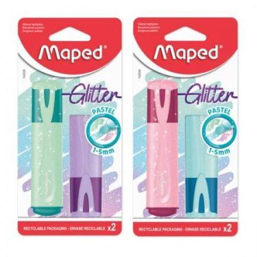 Imagem de Pincel marca texto Fluo'Peps Glitter Pastel estojo 2 cores 742028 - Ma