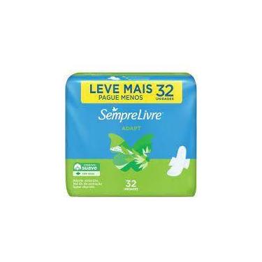 Imagem de Absorvente Sempre Livre Adapt Plus Com Abas 32 unidades