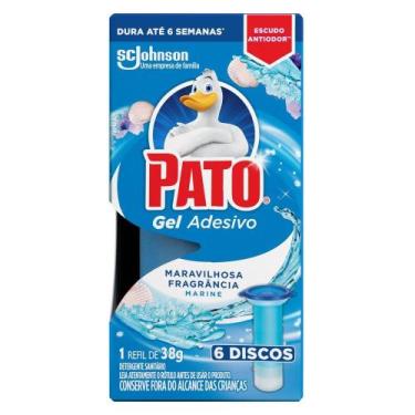 Imagem de Refil Desodorizador Sanitário Pato Gel Adesivo Marine 38g