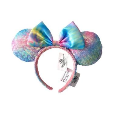 Imagem de Tiara De Orelhas Do Mickey Mouse Da Disney Para Meninas Com Lantejoula
