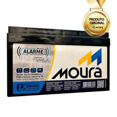 Imagem de Bateria 12v Selada Para Alarmes Cerca Elétrica 7a Moura - AferMix