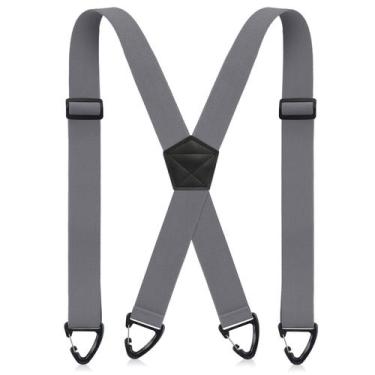 Imagem de Suspensor Sintege 120 cm Cinza X-Back 3,8 cm de Largura