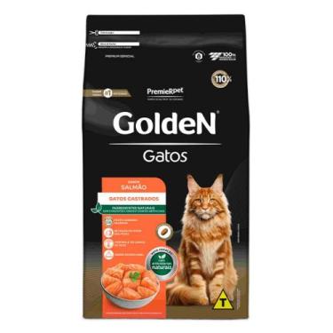 Imagem de Ração Golden Gatos Castrados Adultos Sabor Salmão 10,1 kg - Premier