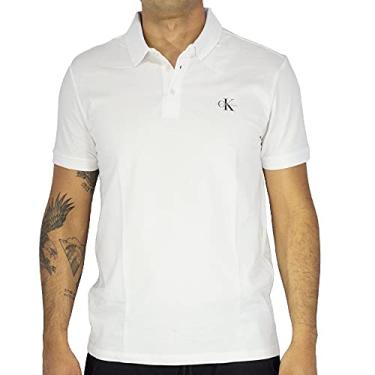 Imagem de Camisa polo re issue, Calvin Klein, Masculino, Branco, G