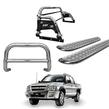 Imagem de Kit Quebra Mato+Santo Ant +Estribo Chapa-S10 94/11 Cromo C/D