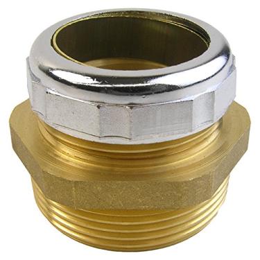 Imagem de LASCO Conector de lixo macho 03-3802, 1-1/2 x 1-1/2 polegadas, latão bruto
