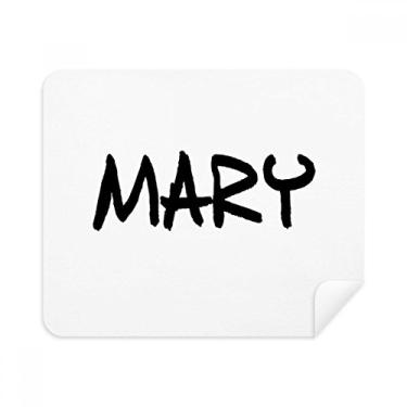 Imagem de Lenço de limpeza especial de caligrafia nome inglês Mary, 2 peças, tecido de camurça