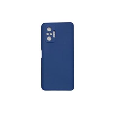 Imagem de Capa Silicone Case com proteção na câmera Para Celular Xiaomi Redmi Note 10 Pro (Azul Escuro)