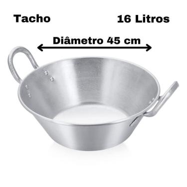 Imagem de Tacho De Alumínio Para Frituras Linha Hotel 45 Cm 16 Litros