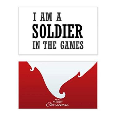 Imagem de I Am A Soldier In The Games Holiday Holiday Merry Christmas Congrats Card Christmas Letter Message