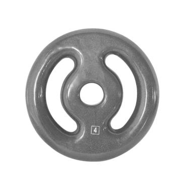 Imagem de Anilha Ferro Fundido Emborrachada Fitness Academia 4Kg